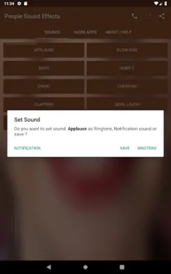 People Sound Effects android App screenshot 1